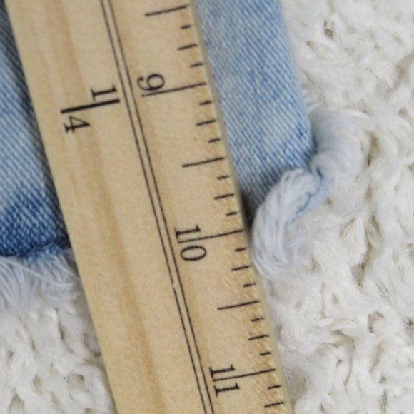 JORDACHE*‎ Kid's Denim Jean 1/2 Knitted Design Shorts Size 14~ Vintage - Picture 8 of 8